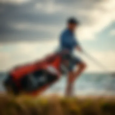 Maintenance tips illustrated for extending the life of a kiteboard golf bag