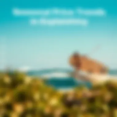 A seasonal chart illustrating kiteboard price fluctuations throughout the year