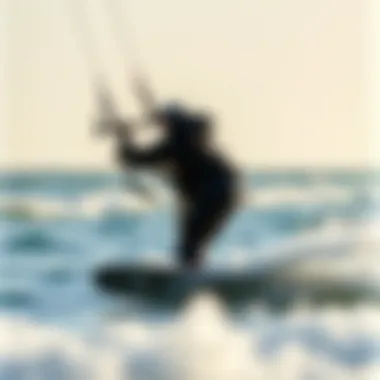 Kiteboarder in Action with Quicksilver Poncho Kiteboarder wearing a quicksilver poncho after riding the waves