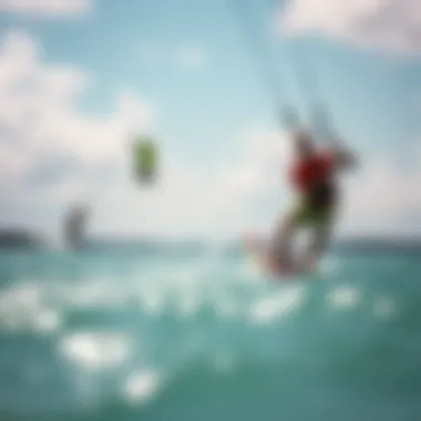 Ideal Wind Conditions for Kiteboarding Kiteboarders enjoying the ideal wind conditions in Ohio