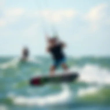 Kiteboarding with Buoy Insights Kiteboarders utilizing buoy data for optimal conditions