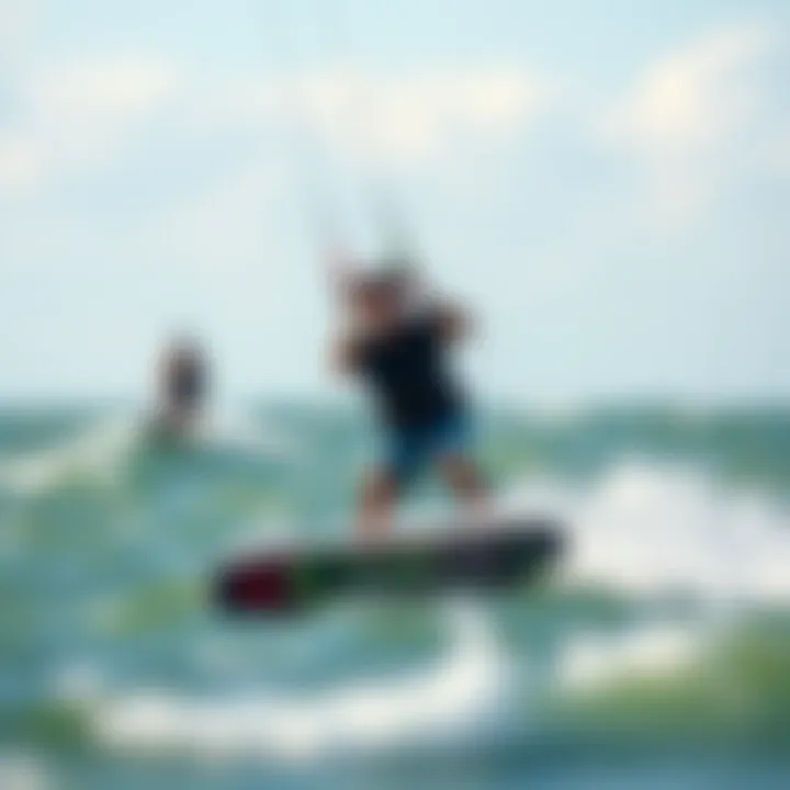 Kiteboarding with Buoy Insights Kiteboarders utilizing buoy data for optimal conditions