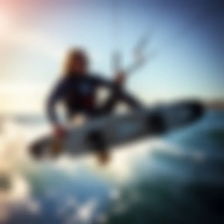 A seasoned rider enjoying kiteboarding