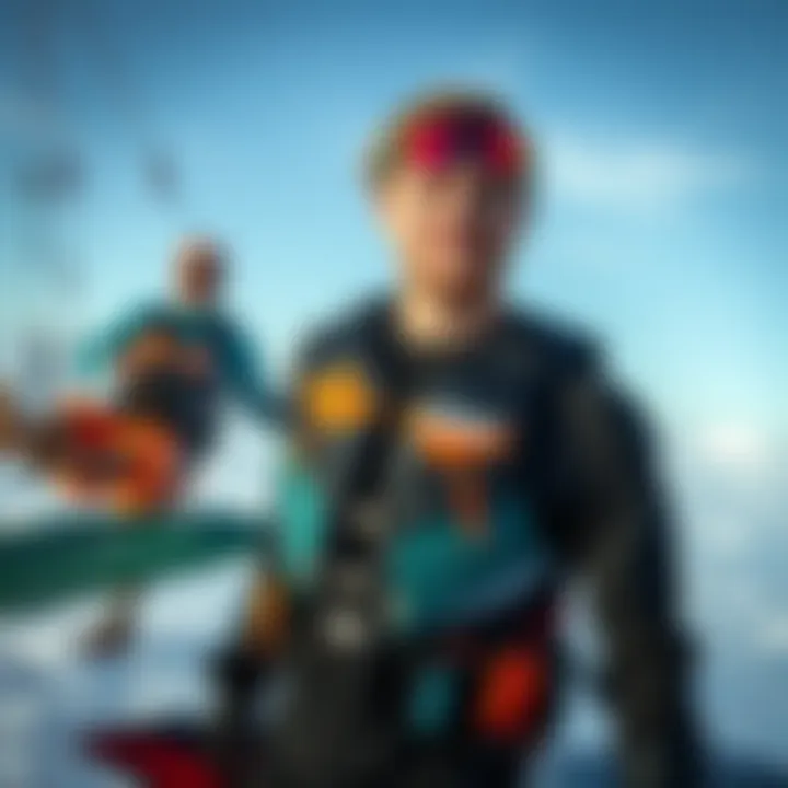 Diverse Conditions for Kiteboarding with Liquid Force CGA Vest Kiteboarding environment showcasing diverse conditions for usage