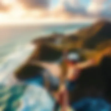 Aerial View of a Kiteboarding Paradise Aerial view of kiteboarding spot in Puerto Rico