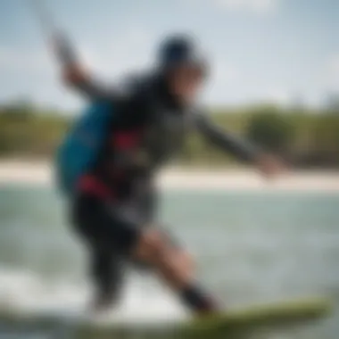 Kiteboarding school with enthusiastic instructors