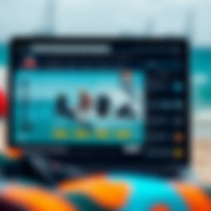 Convenience of Online Kiteboarding Shopping An online shopping interface featuring various kiteboarding products and user reviews.