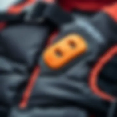 Innovative Materials in Kiteboarding Vests Close-up of unique materials used in kiteboarding vests