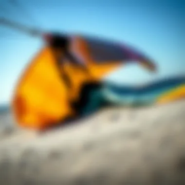 Close-up of durable materials used in kite construction, emphasizing strength.