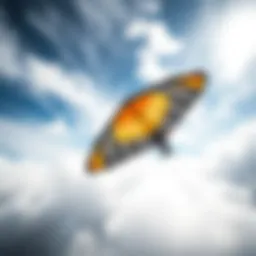 A dynamic kite soaring in turbulent skies, showcasing its robust build.