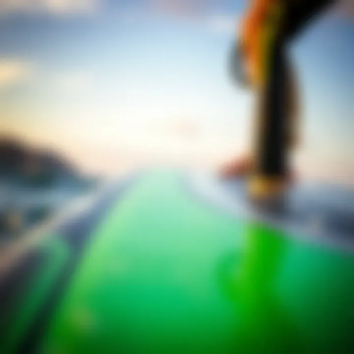 Innovative Foil Board Design Close-up of innovative foil board design and technology