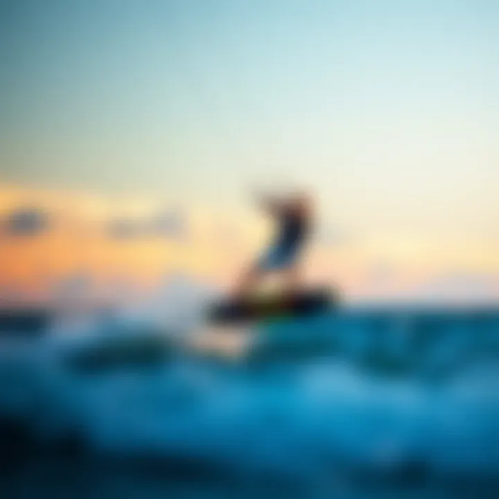 Experience the Thrill of Kitesurfing Kitesurfing in action at sunset