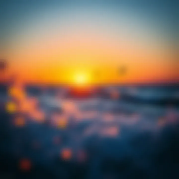 Kitesurfing at Sunset in California A breathtaking view of kitesurfers riding the waves at sunset in California