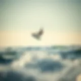 A stunning kitesurfer catching air above the waves