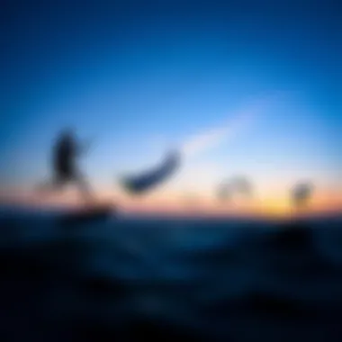 A breathtaking sunset viewed from a popular kitesurfing location