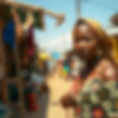 The vibrant local culture of Kiwengwa showcased in a market