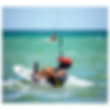 Safety gear and precautions for kiteboarding at Lake Whitney.