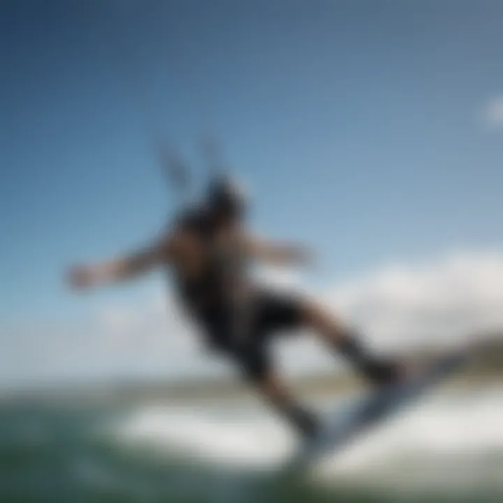 Close-up of innovative LiquidForce kite equipment