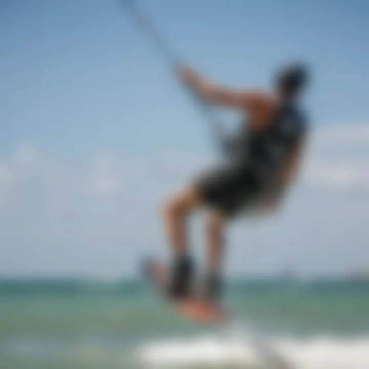 A stunning view of kiteboarding action at Mackite Board Sports Center