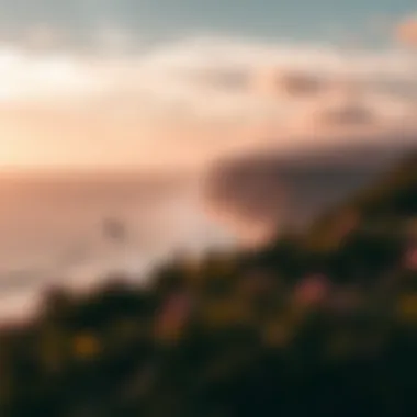 Stunning coastline as a backdrop for wing foiling