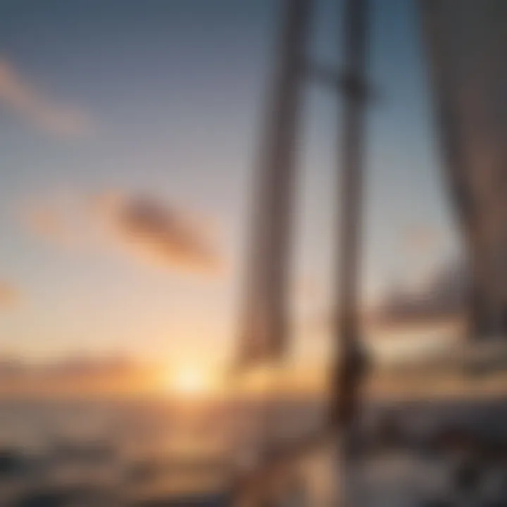 A serene sunset over the ocean, symbolizing the beauty of Maui sailing.