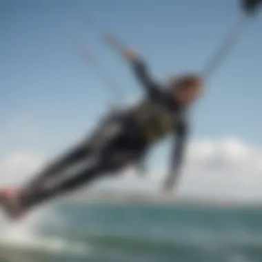 Kiteboarder wearing Mystic Impact Vest while performing a trick