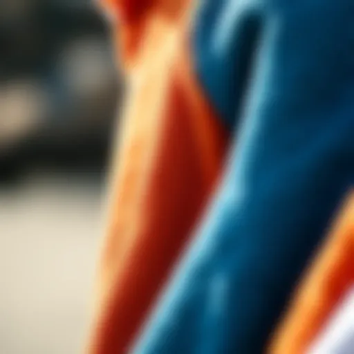 Close-up of the Mystic Towel Poncho showcasing its fabric texture