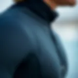 Close-up view of the Mystic wetsuit showcasing its intricate stitching and design elements