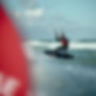 Kiteboarder in action wearing the Mystic wetsuit against a dynamic ocean backdrop