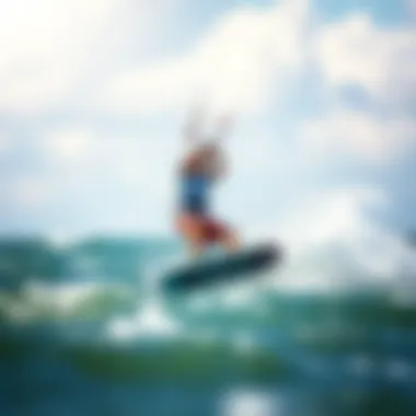 The Naish Bar in Action Kiteboarder using the Naish bar in dynamic conditions.