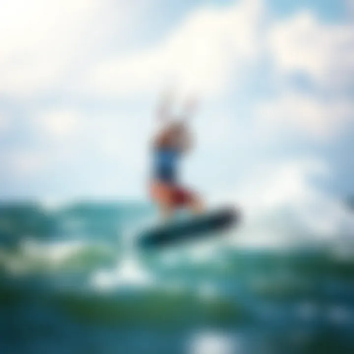 The Naish Bar in Action Kiteboarder using the Naish bar in dynamic conditions.