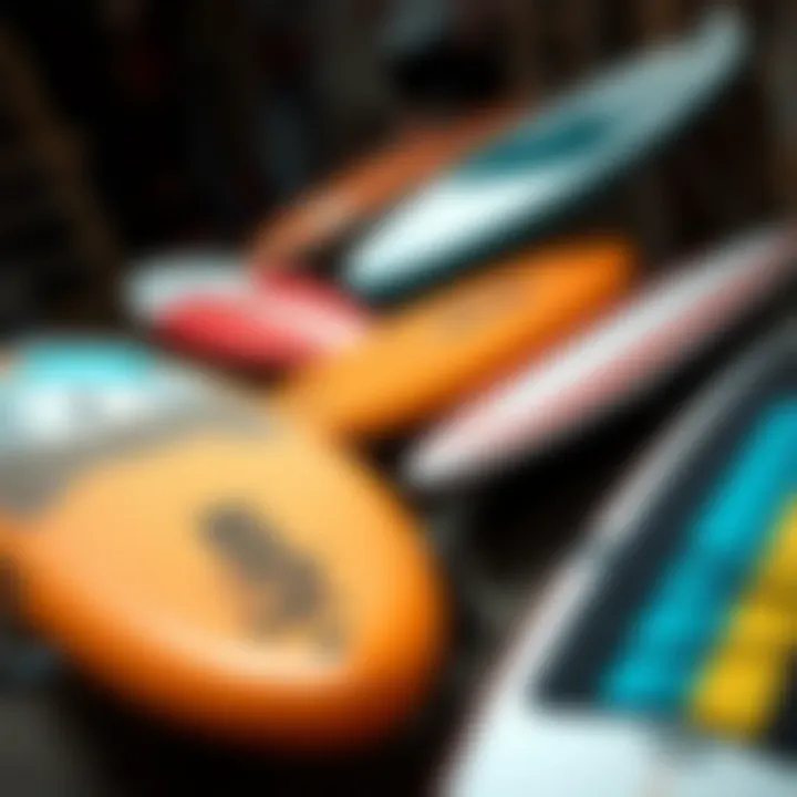 Diverse Naish Paddle Boards Showcasing a variety of Naish paddle boards available for sale