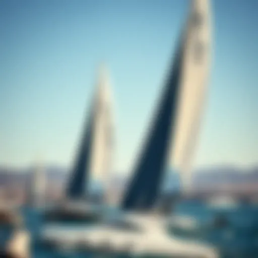 Sailboats navigating the winds of San Francisco Bay