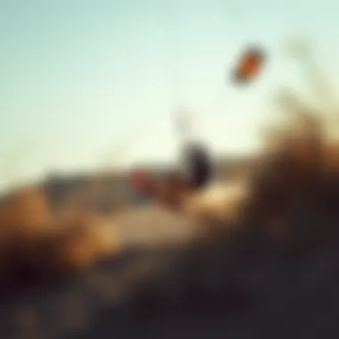 Illustration of wind dynamics affecting kiteboarding performance