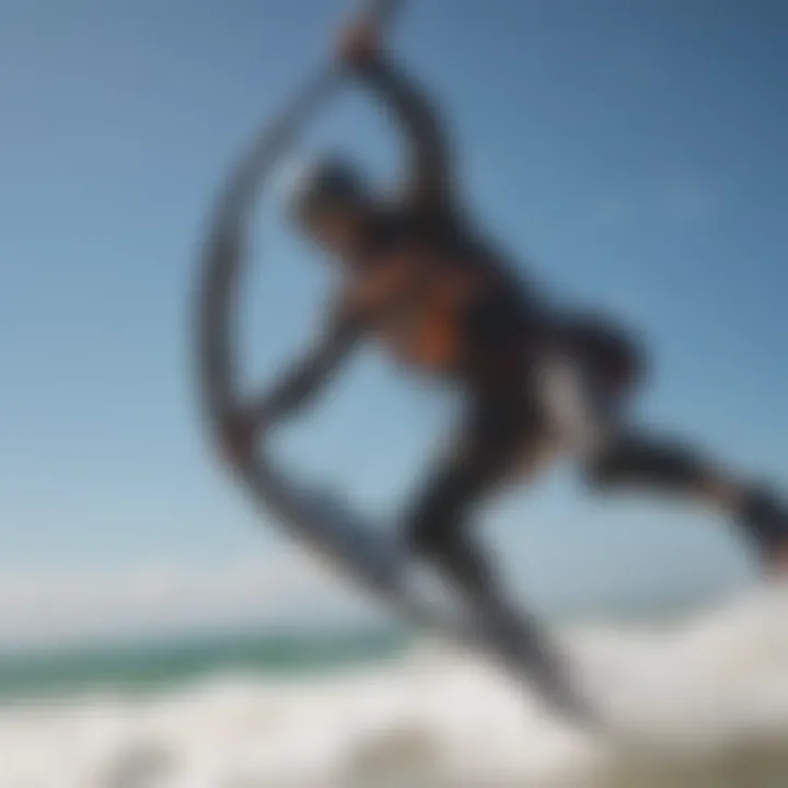 Close-up of Ozone kitesurfing equipment and accessories