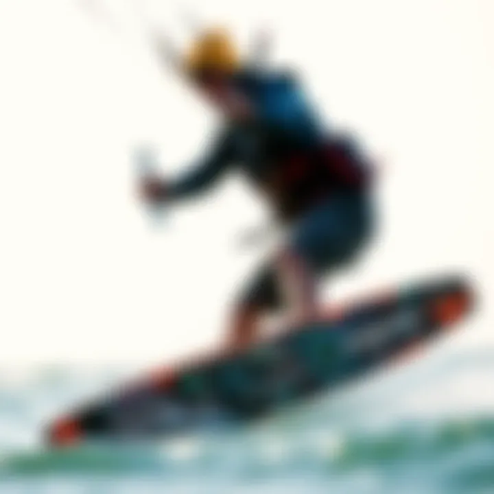 Kiteboarder using Patagonia Yulex gear in action