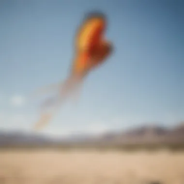 Phoenix Kite in Action Dynamic action shot of the Phoenix Kite soaring high during a kiteboarding event.