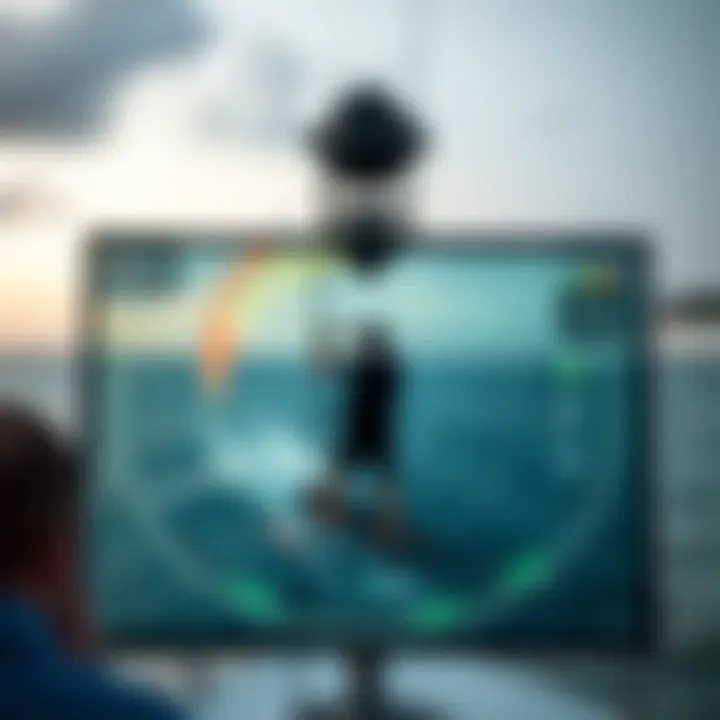 Zoomed view of radar data interpretation