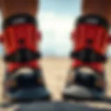 Close-up view of Ride LX bindings showcasing design features