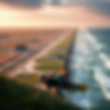 A panoramic view of the stunning North Sea coastline at Sankt Peter Ording, showcasing the perfect kiteboarding conditions.