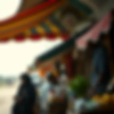 A vibrant local market scene in Sankt Peter Ording, reflecting the cultural richness and community spirit.