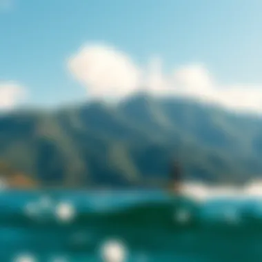 Scenic location ideal for wake foil boarding