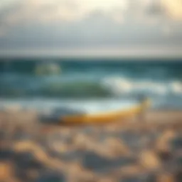 Beginner-friendly foil board on the beach
