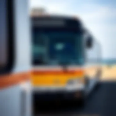 Shuttle bus ready for departure