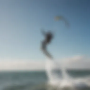 Kiteboarder utilizing the Slingshot Compstick in action