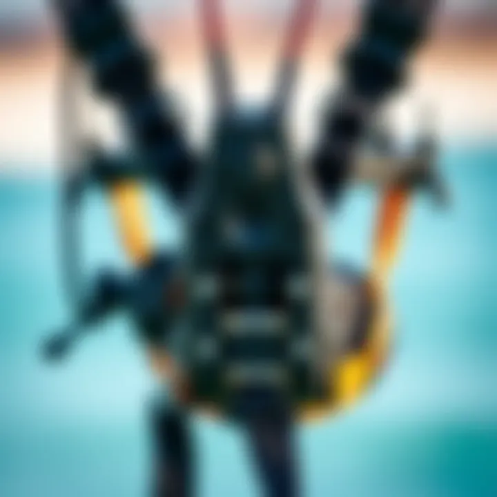 Innovative Design of Slingshot Kite Harness Close-up of Slingshot kite harness components