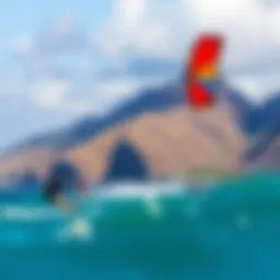 A stunning view of St. Barts beach with kiteboarders in action