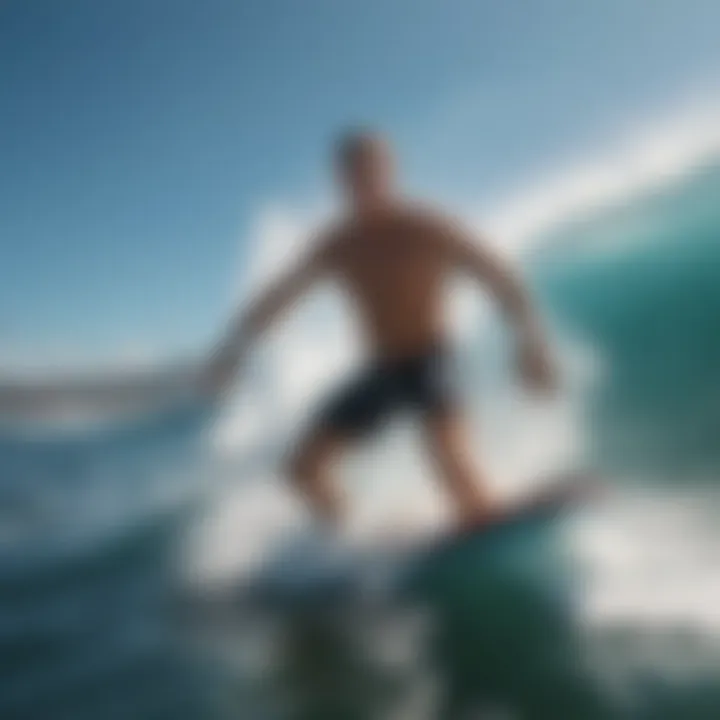 Surfer enjoying electric body surfing experience