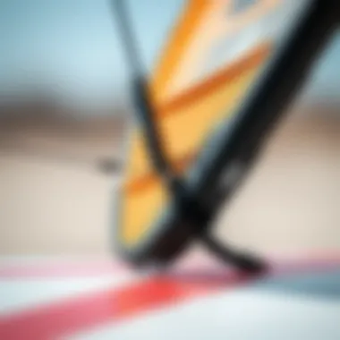 Technical Specifications of a Surfing Kite A detailed view showcasing the technical specifications and materials of a high-performance kite