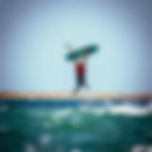 Mid-Air Backroll Execution Kiteboarder executing a backroll maneuver in mid-air